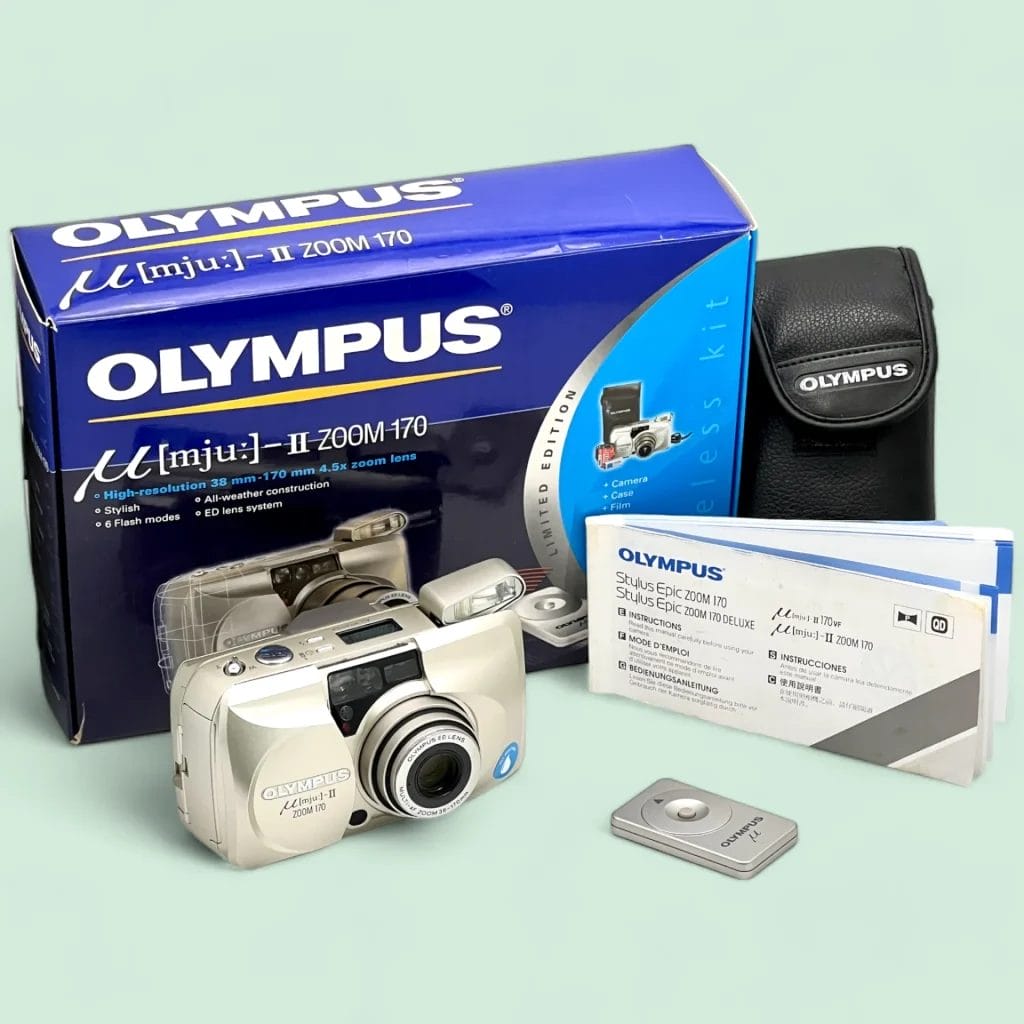 OLYMPUS フィルムカメラ μ[mju:]-II 170VF 簡易動作確認 OLYMPUS フィルムカメラ μ[mju:]-II 170VF 簡易動作確認 OLYMPUS