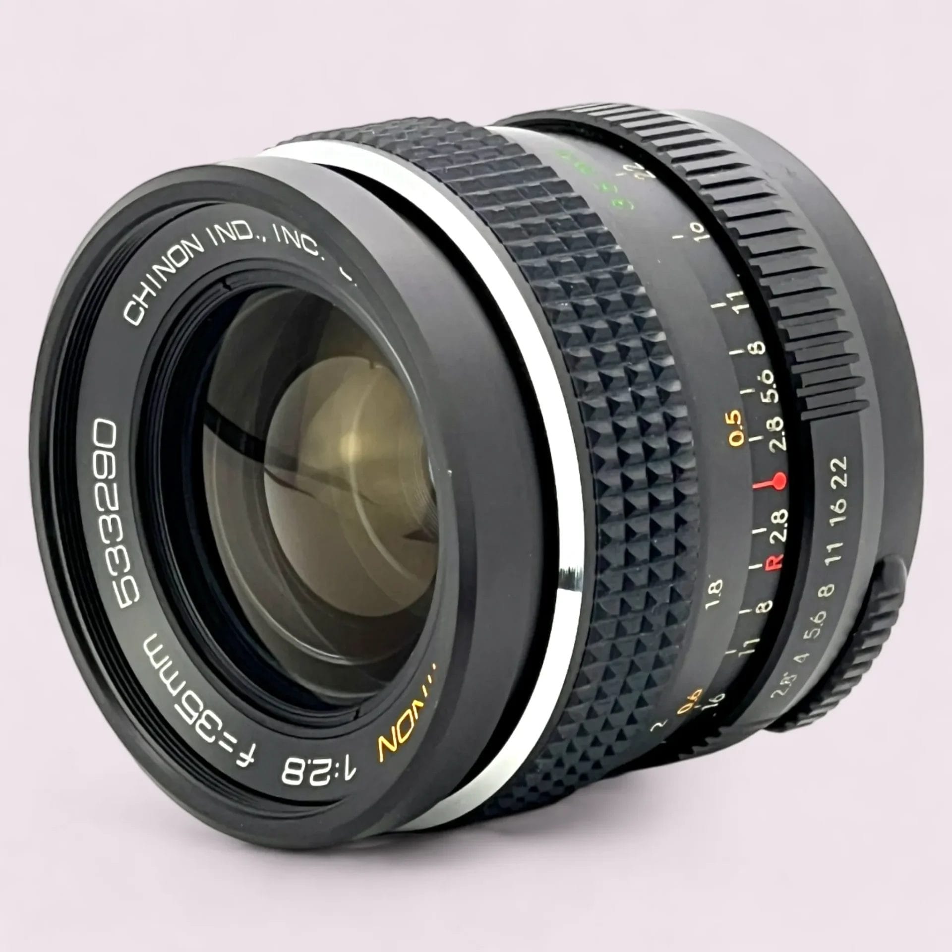 レア？　auto CHINON 35mm f2.8 m42マウント RARE! Auto Chinon 45mm f2.8 Pancake Lens Pentax K-Mount w/Caps