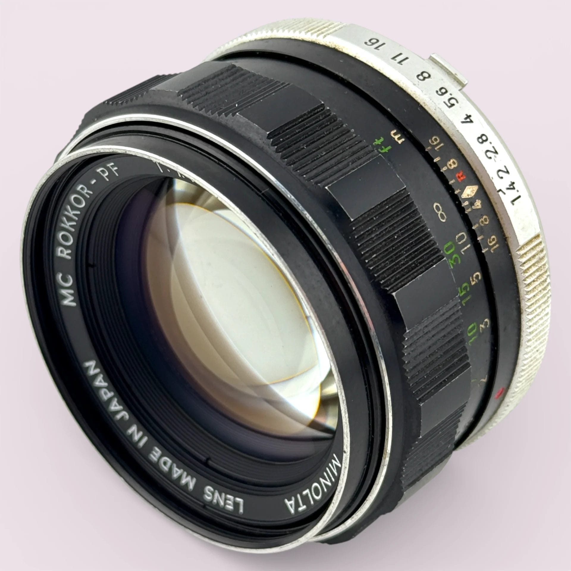 minolta XE ＋ MC ROKKOR PF 58mm f/1.4 Minolta MC Rokkor-PF 58mm f/1.4 MD Mount Lens - Analogue Revival