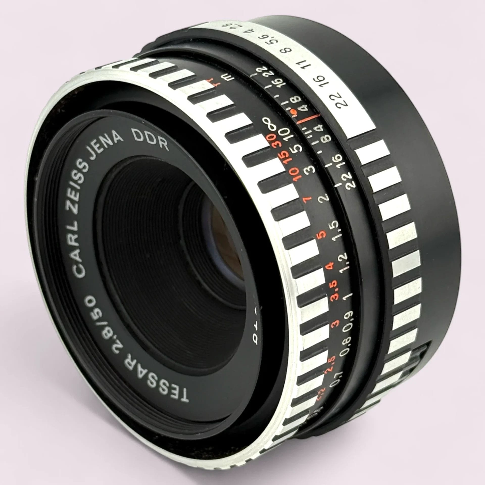 Carl Zeiss Jena DDR Tessar 50mm f/2.8 M42 Lens Zebra - Analogue