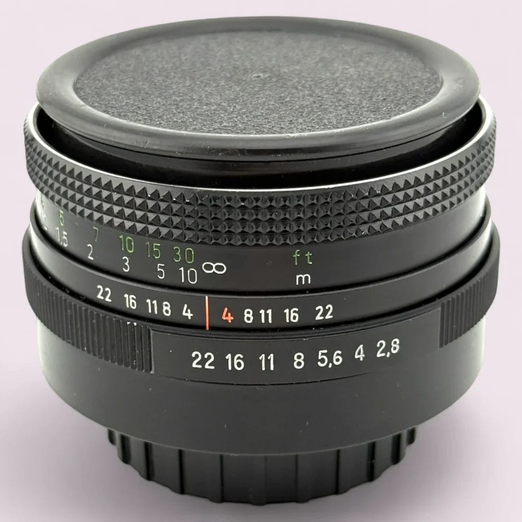 Carl Zeiss Jena DDR Tessar 50mm f/2.8 M42 Lens Black - Analogue