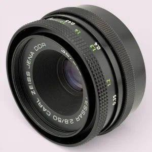 Carl Zeiss Jena DDR Tessar 50mm f/2.8 M42 Lens Black - Analogue