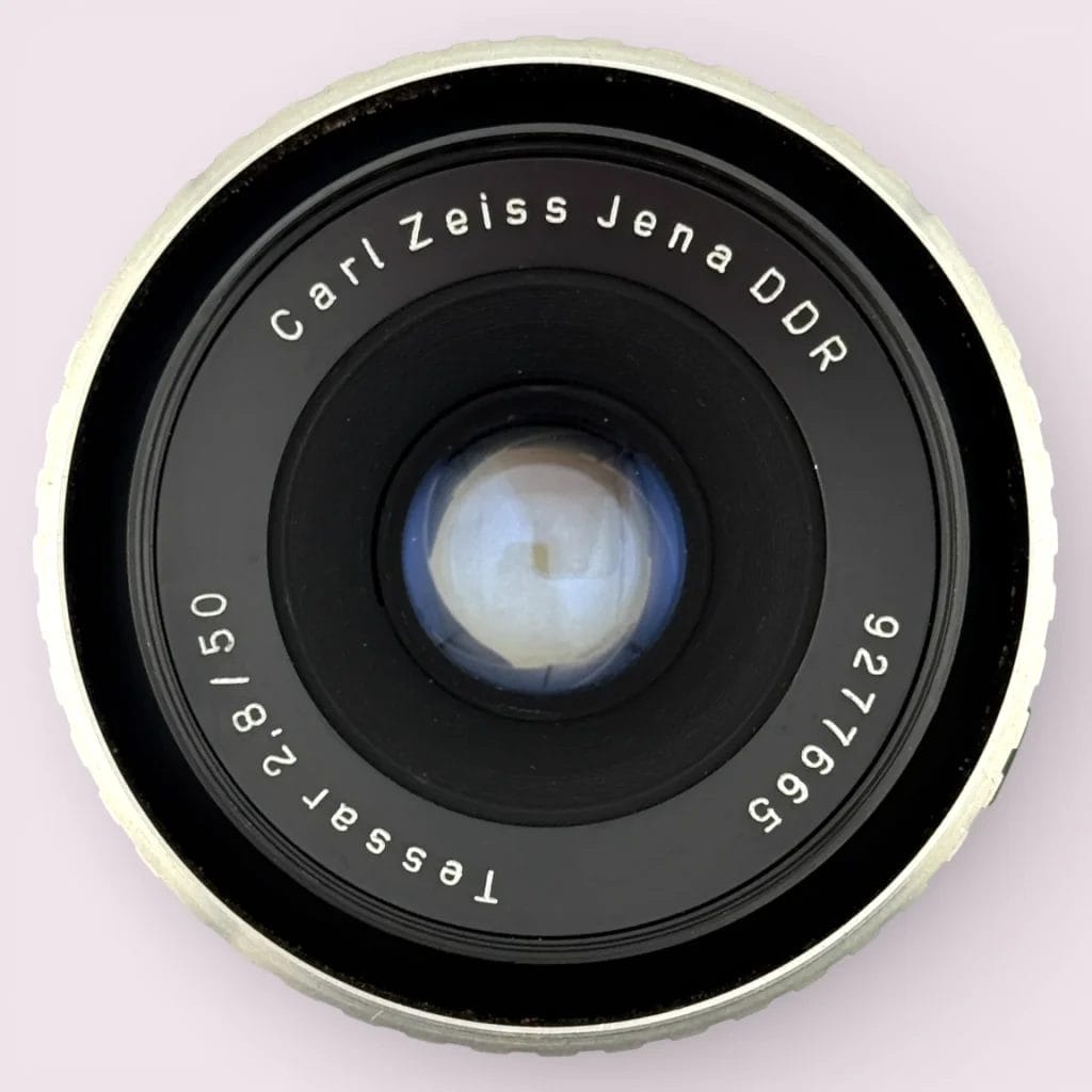 Carl Zeiss Jena DDR Tessar 50mm f/2.8 M42 Lens Zebra - Analogue